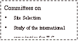 eLXg {bNX: Committees on Site Selection Study of the international organization for ILC construction and operations